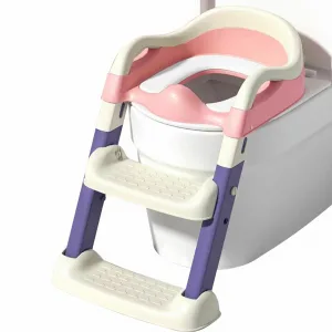 補助便座 トイレ おまる ステップ式 補助便座トレーニング 子供 幼児 飛び散り防止 ソフトクッション 折りたたみ トイレットトレーナー